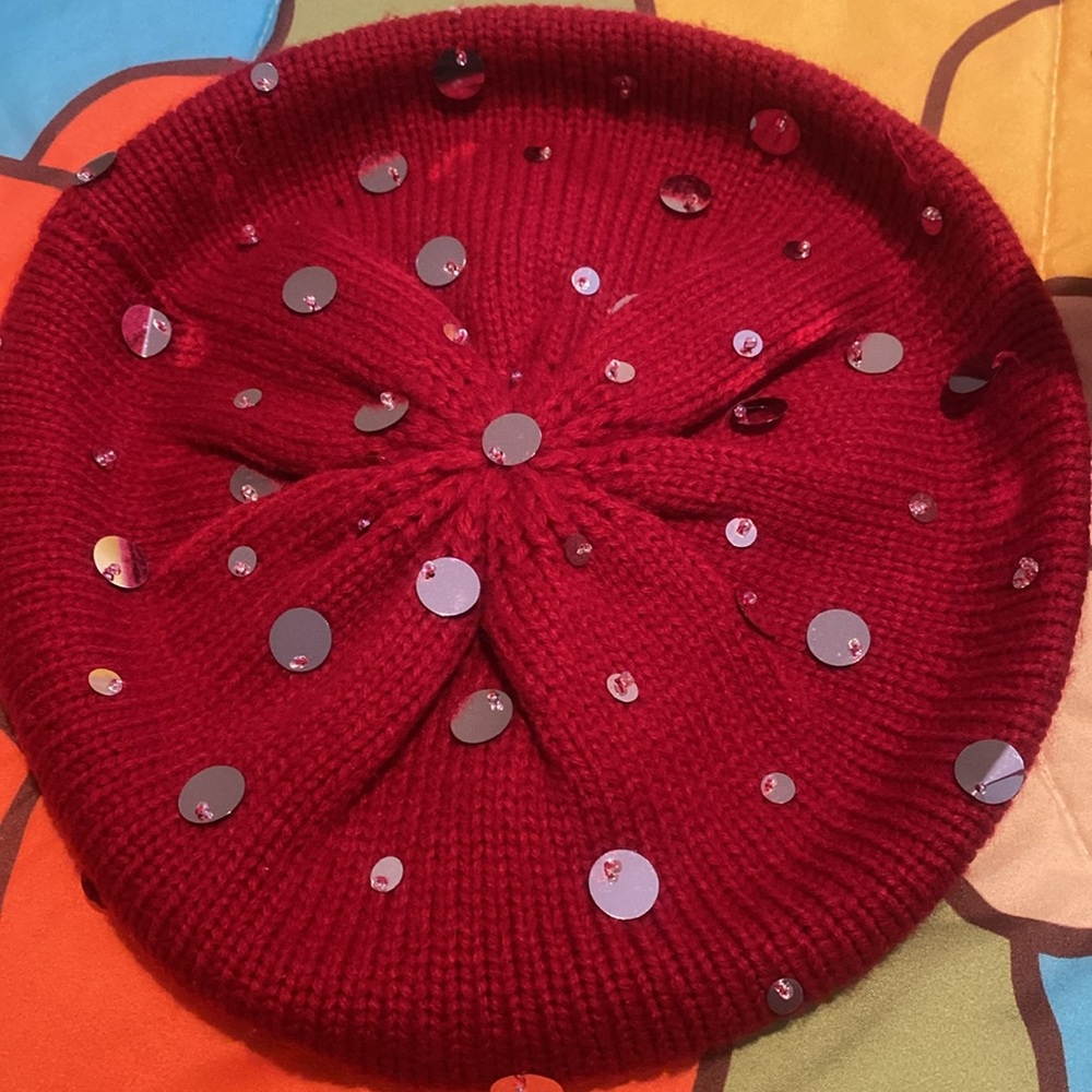 Joe Boxer sequined knit beret